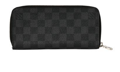 Louis Vuitton Zipped Long Wallet, £220, Accessories, Black, Canvas, Front view